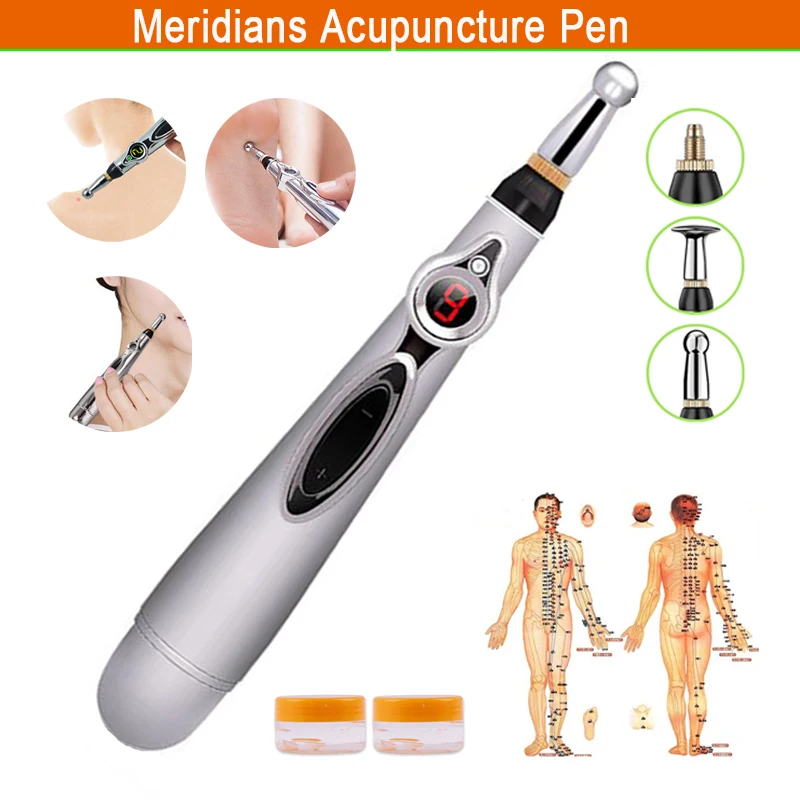 Электрическая акупунктурная Массажная ручка для облегчения боли лазерная