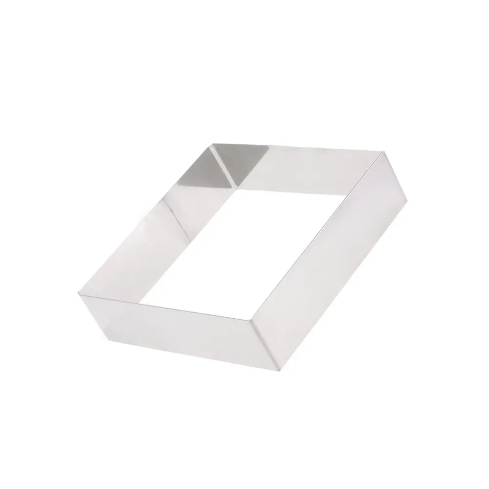 

Square Mousse Mold Stainless Steel Cake Ring Mousse Cutter Cake Mold Dessert Ring Pastry Mould Baking Tool (Silver 2.5 Inch)