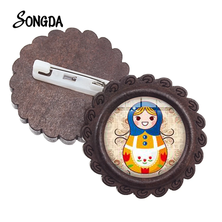 Симпатичные Броши с героями мультфильмов русских кукол для женщин и девочек