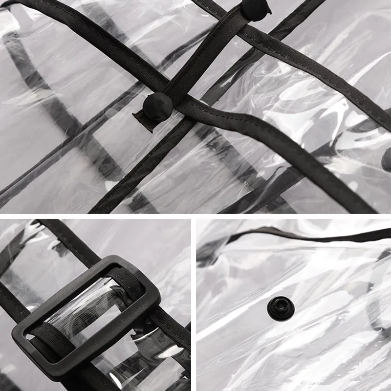 Прозрачный дождевик Yuding с поясом для женщин длинный Модный водонепроницаемый