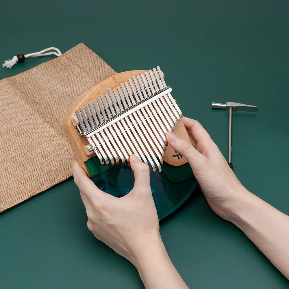 Kalimba 21 клавиша эпоксидная смола Calimba Деревянное пианино для большого пальца мини