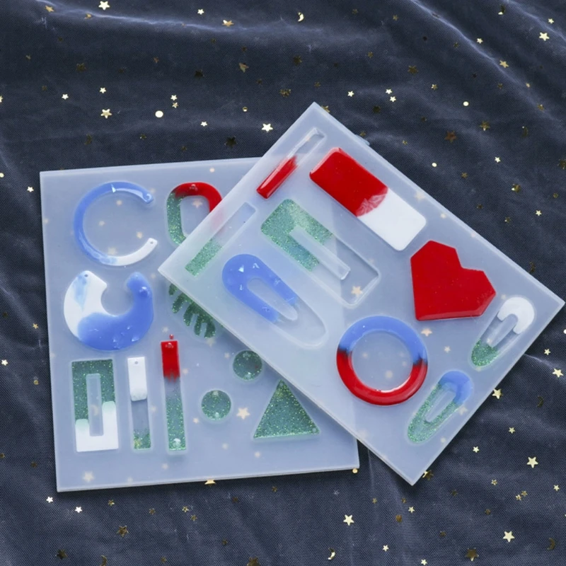 

Resin Crystal Epoxy Mold Hairpin Earrings Decor Pendant Casting Silicone Mould