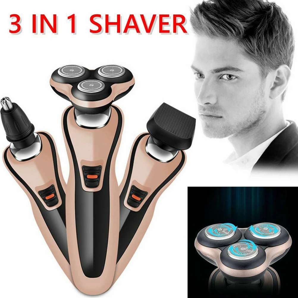 Электробритва для мужчин 3 в 1 перезаряжаемая Водонепроницаемая Вращающаяся