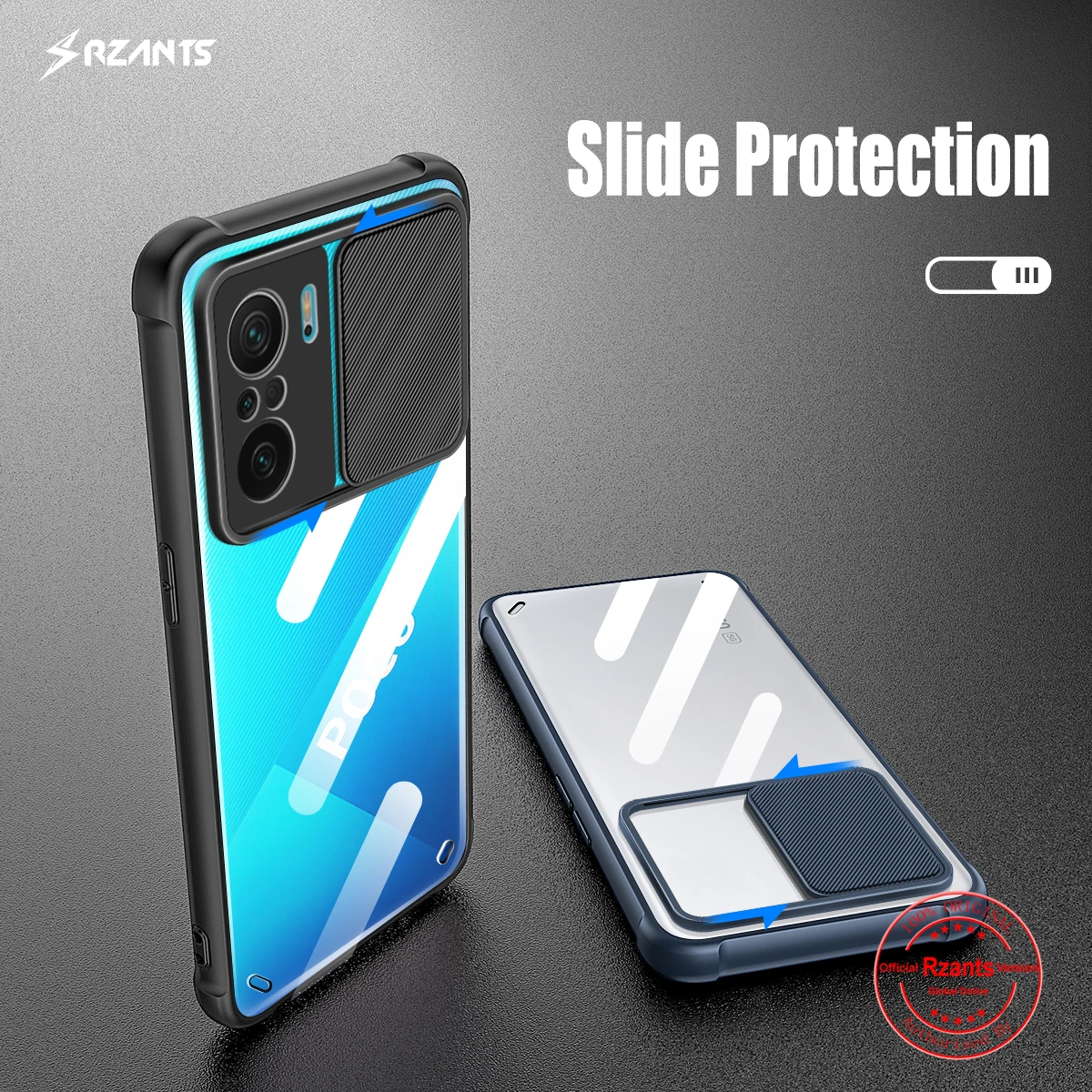 Чехол Rzants для Xiaomi POCO F3 Redmi K40 Pro MI 11i [Защита объектива] тонкий прозрачный Двойной