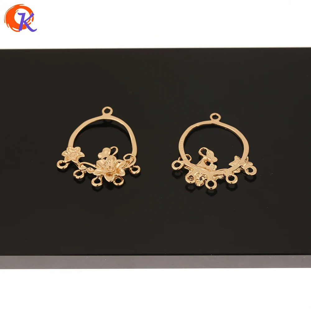 

Cordial Design 50Pcs 26*30MM Jewelry Accessories/DIY Making/Hand Made/Copper/Flower Shape/Charms/Earring Findings/Connectors