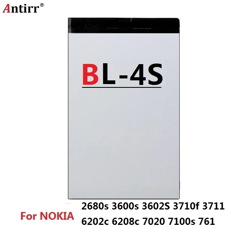 

Mobile Phone Battery 860mAh BL-4S For Nokia 2680s 3600s 3602S 3710f 3711 6202c 6208c 7020 7100s 7610c 7610s Supernova