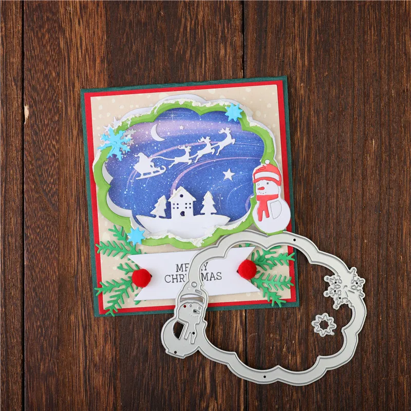 Штампы для вырезания рождественского диалога DiyArts металлические штампы