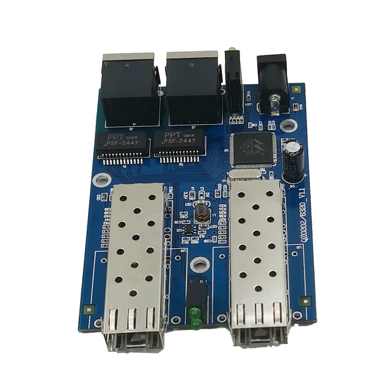 Ethernet-коммутатор для подключения оптоволоконного кабеля 2 RJ45 UTP SFP