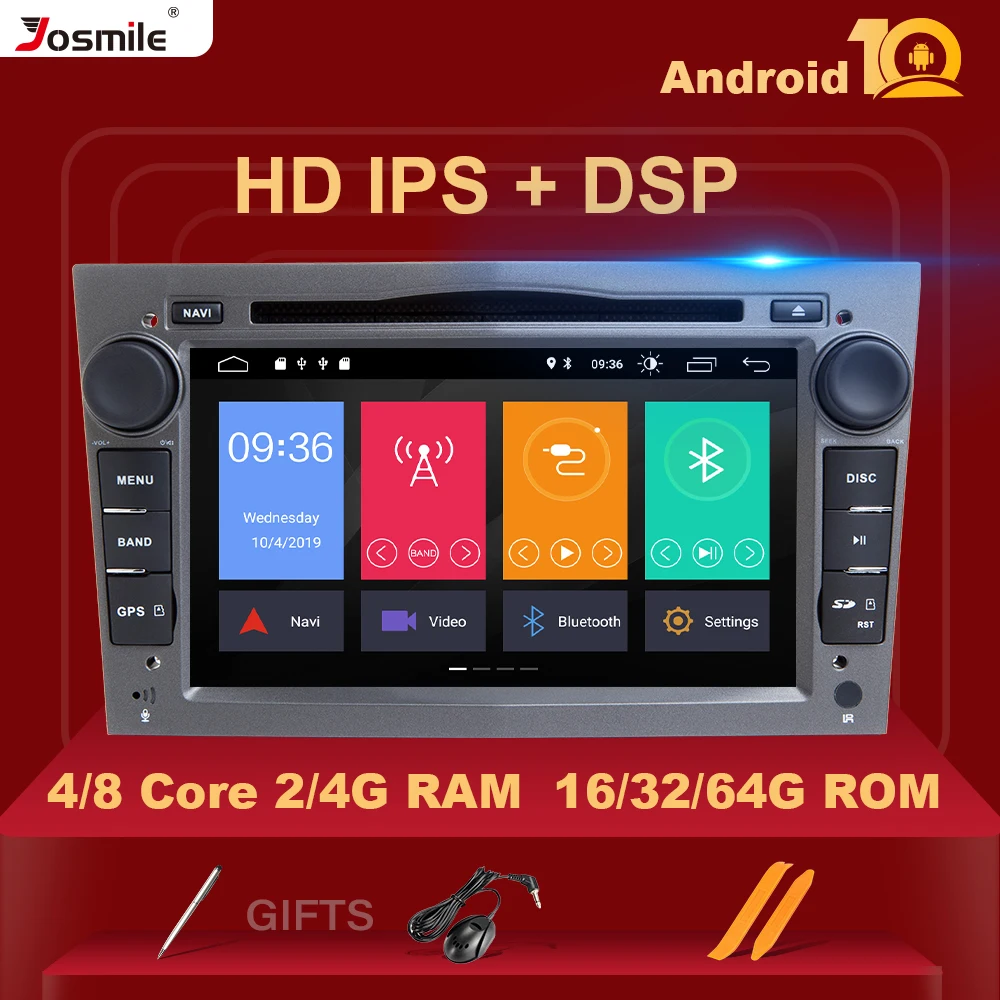 Автомобильный DVD плеер 7 &quotIPS DSP 4G + 64G 2Din Android 10 для Opel Vectra C Vauxhall Astra HG J Zafira B Corsa D vivaro