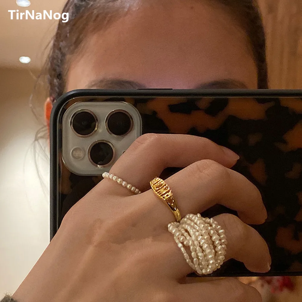 2021 Ретро многослойное стандартное металлическое кольцо для женщин и девушек