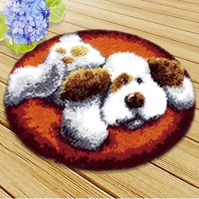 Вышитый ковер сделай сам тигровый необработанный коврик для вязания крючком