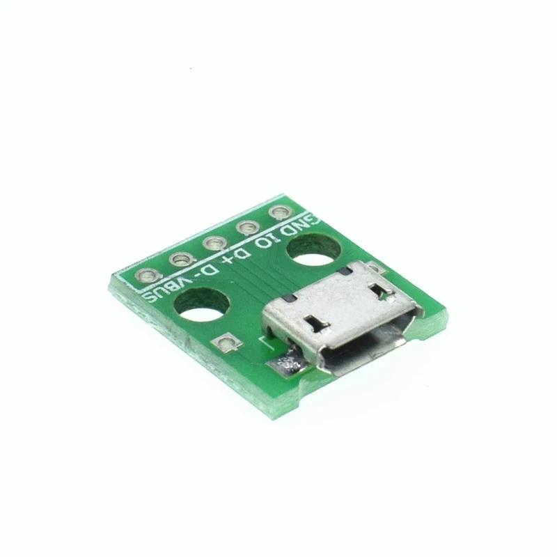 50pcs MICRO USB To DIP Adapter 5pin Female Connector B Type PCB Converter Breadboard USB-01 Switch Board SMT Mother Seat - купить по