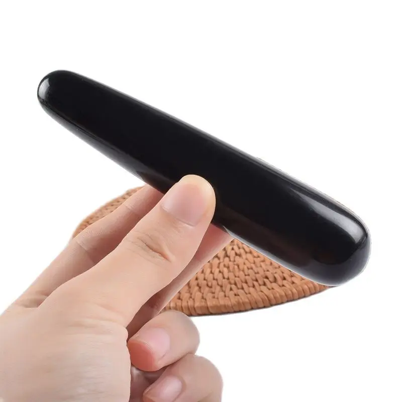 Массажная палочка из черного обсидиана массажер для лица гуаша красоты глаз