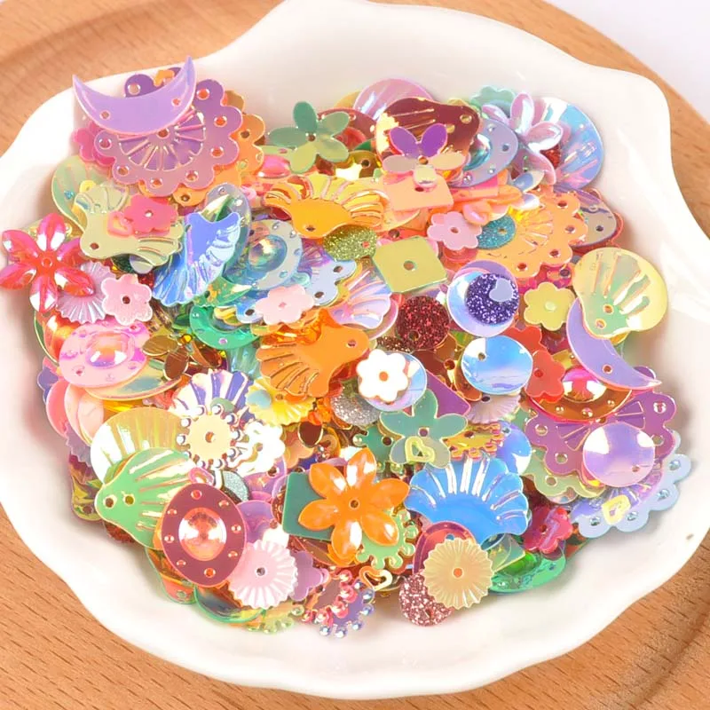 10 г Новый ПВХ смешанные рассыпчатые пайетки/пайетки швейное ремесло DIY Одежда