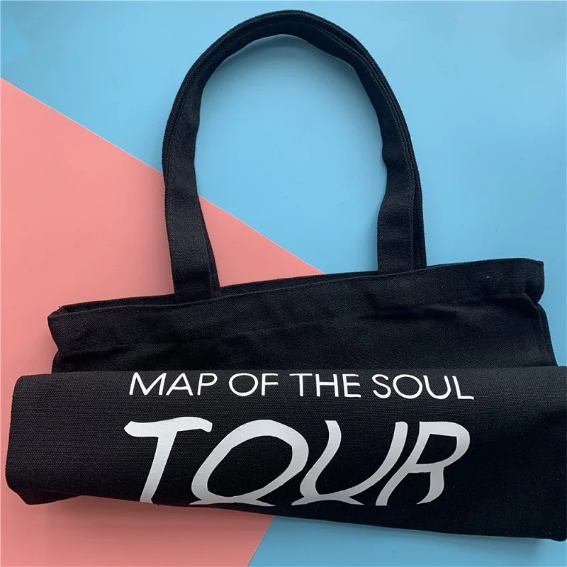 

KPOP Bangtan Boys MAP OF THE SOUL TOUR Concert Canvas Bag SHOPPER BAG Sale