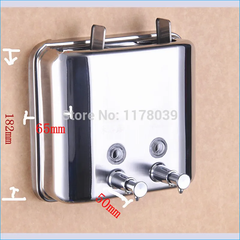 Дозатор шампуня для душа из нержавеющей стали настенный двойной дозатор мыла 1500