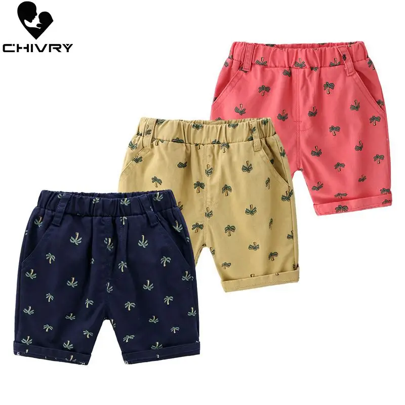 Новинка 2019 летние модные пляжные шорты для мальчиков эластичные со средней
