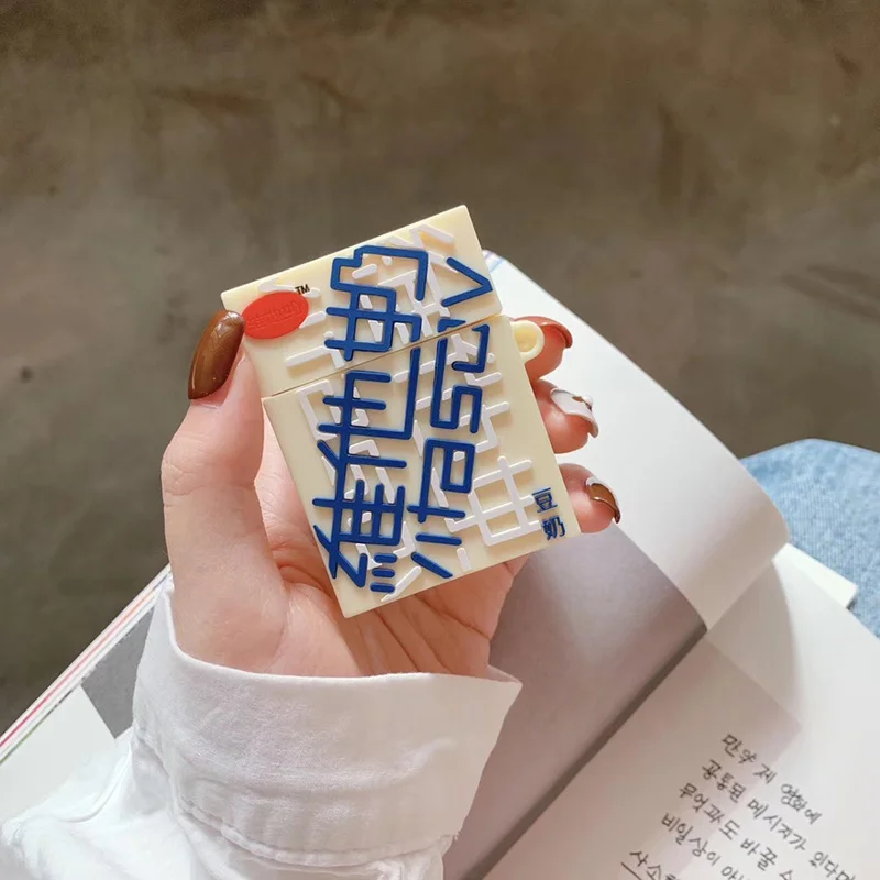 Для apple Airpods зарядка Bluetooth наушники модный мягкий чехол Забавный лимонный чай