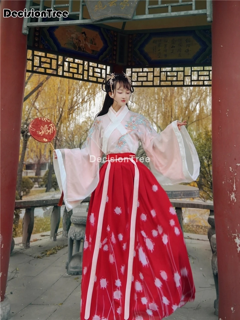 

2021 hanfu ancient chinese costume dress koi traditionl chinese clothing for women fairy design style daily festival outfits dan