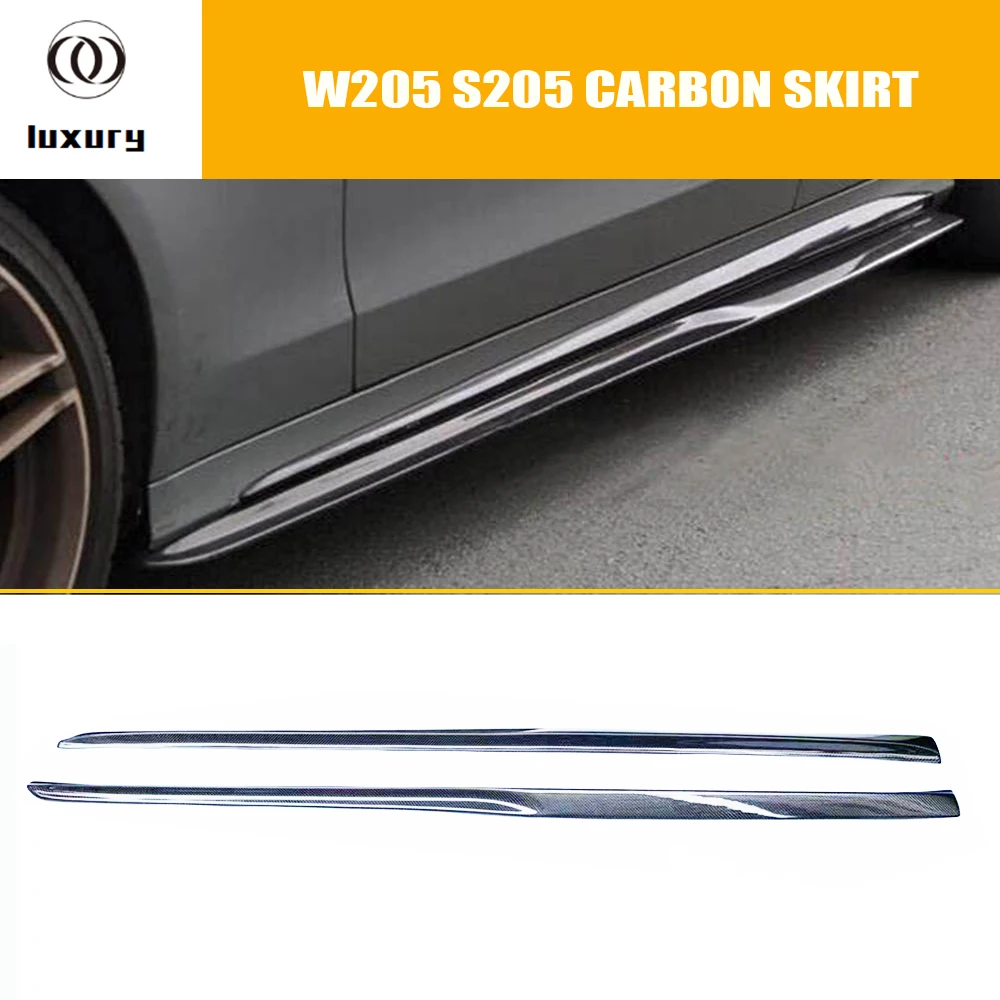 

Psm Style Carbon Fiber Side Bumper Extension Skirt for Benz W205 S205 C180 C200 C300 C450 C43 C63 C63s Sedan & Wagon 2015 - 2022