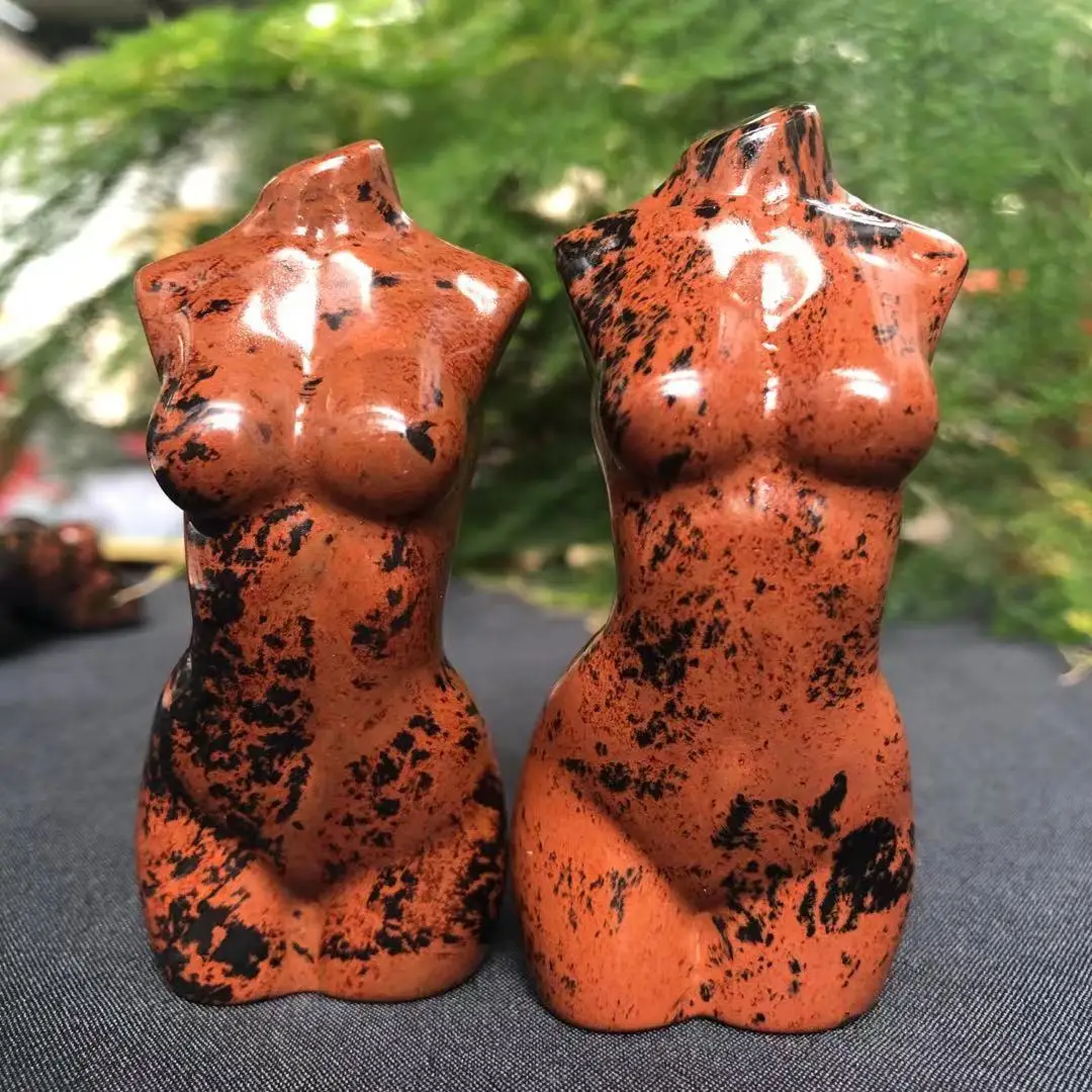 

1 шт. на рост от 80 до 100 г натуральный красный обсидиан женская модель статуя отполирована вручную; Офис рейки энергии изделия для украшения т...