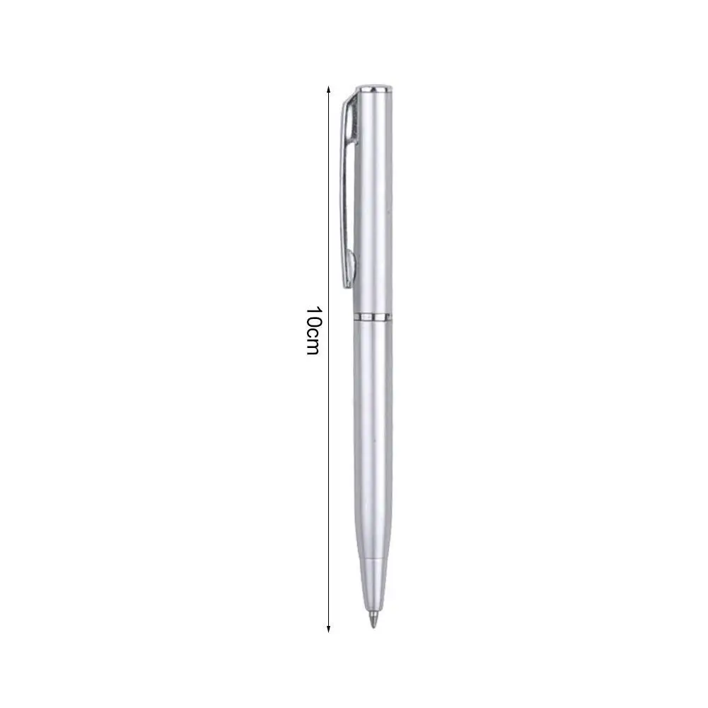 

1 Pc New Of Light Silver Ballpoint Pen, Steel Barrel, Rotating Metal Ballpoint Pen, Student Supplies, Office Supplies