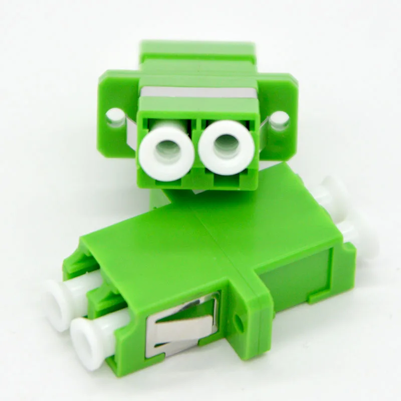 100pcs New Optic Fiber Adapter Connector LC APC Single Mode Fiber Optic Coupler Flange Connector Free Shipping To Brazil