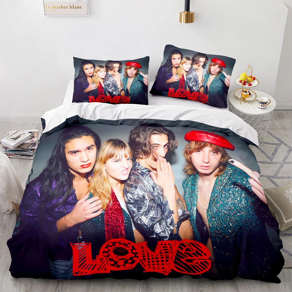 Maneskin-Juego de ropa de cama, funda de edred&oacute;n, funda de almohada, doble, Queen y King-2
