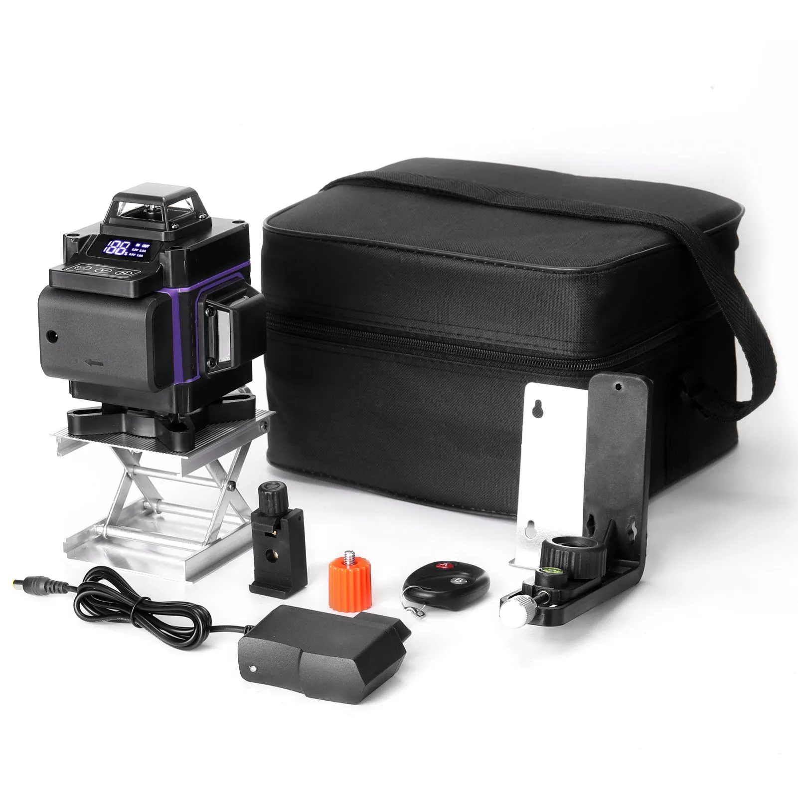 

Laser Level 4D 16 Lines 360 Vertical Horizontal Cross Line Self-leveling with 1.5M 3 Heights Adjustable Extension Tripod Stand