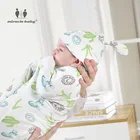 Детское Пеленальное Одеяло + шапочка для новорожденных