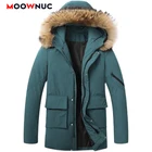 Мужская парка, толстая зимняя куртка, повседневное модное мужское пальто 2021, Классическая ветровка с длинным рукавом, новая деловая мужская куртка