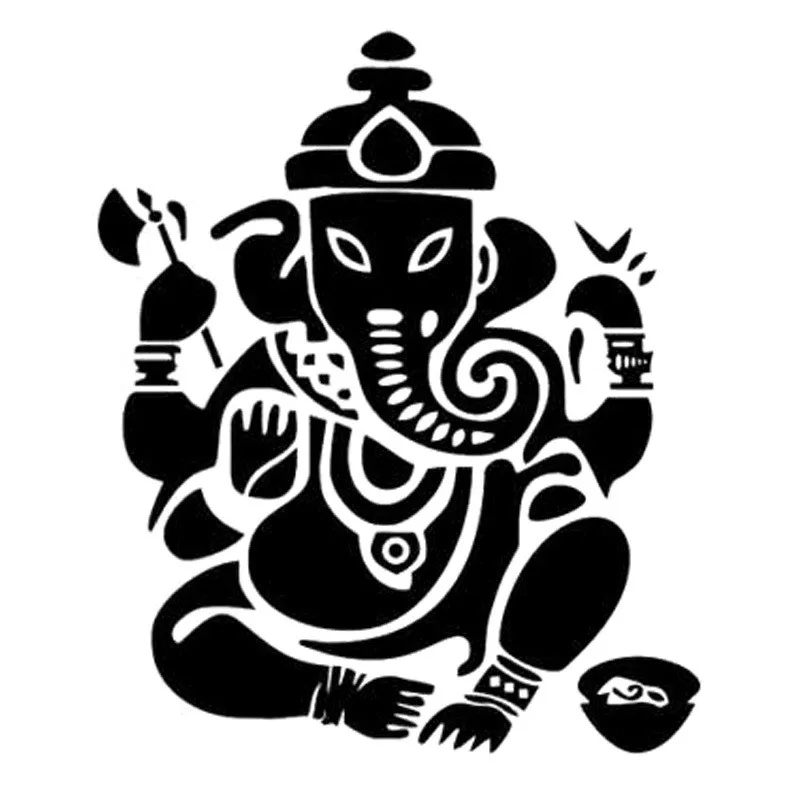 

Elephant Buddha India Car Decals High Quality Car Decoration Personality Pvc Waterproof Car Sticker Black/white, 15cm * 13cm