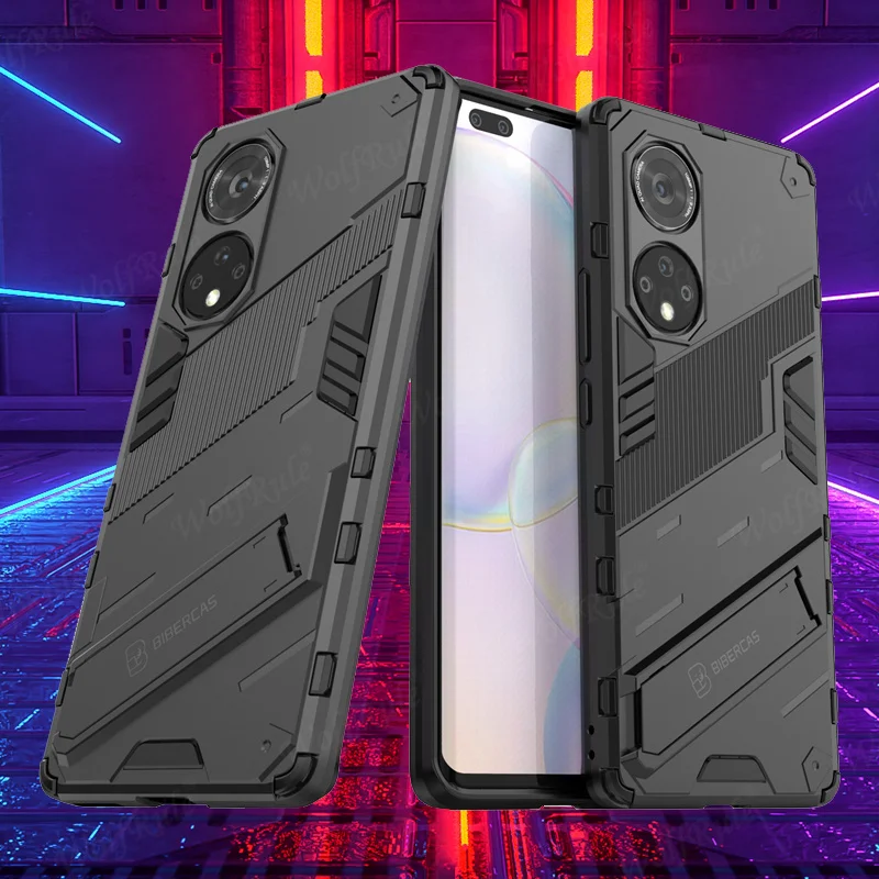 Funda con soporte para Huawei Honor 50, carcasa trasera a prueba de golpes, armadura, 50 Pro 50-5