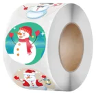 1 рулон рождественских наклеек, 500 шт., декоративные наклейки с животными, снеговиками, деревьями, декоративная наклейка для упаковки новогодних подарков