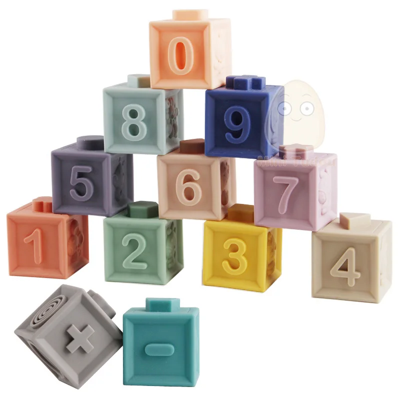 12PCS Мягкие игрушки для детей сенсорные силиконовые 3D сенсорные руки мягкие шарики детские массажные с резиновым покрытием Прорезыватели Squeeze мяч для ванной игрушки - Цвет: 12PCS