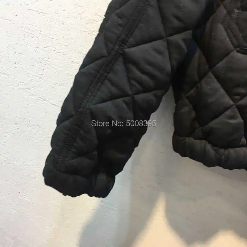 

Woman Short Quilted Bomber BUBBLE Jacket o Neck Chest Pockets Zipped Elastic Hem Drop shoulder Long Sleeves Cropped Jackets