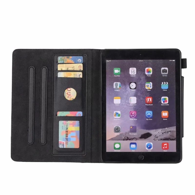 

For iPad 10.2 Case Magnetic Leather Stand Cover for iPad 7th Generation Case for iPad 10.2 2019 A2197 Cover with Card Slot+Film