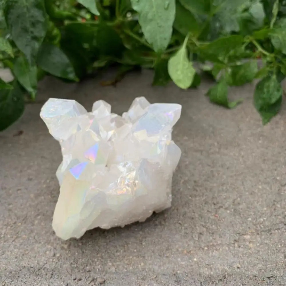 1 шт. натуральный белый кристалл камень цветок гальванические барабанные камни и