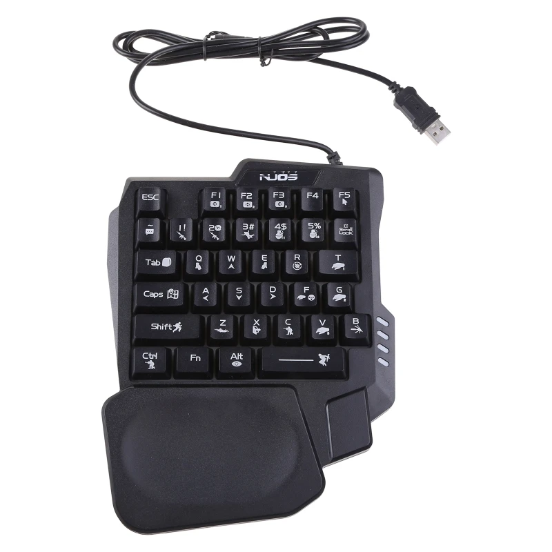 Q1JF USB Проводная игровая механическая клавиатура для одной руки RGB подсветка