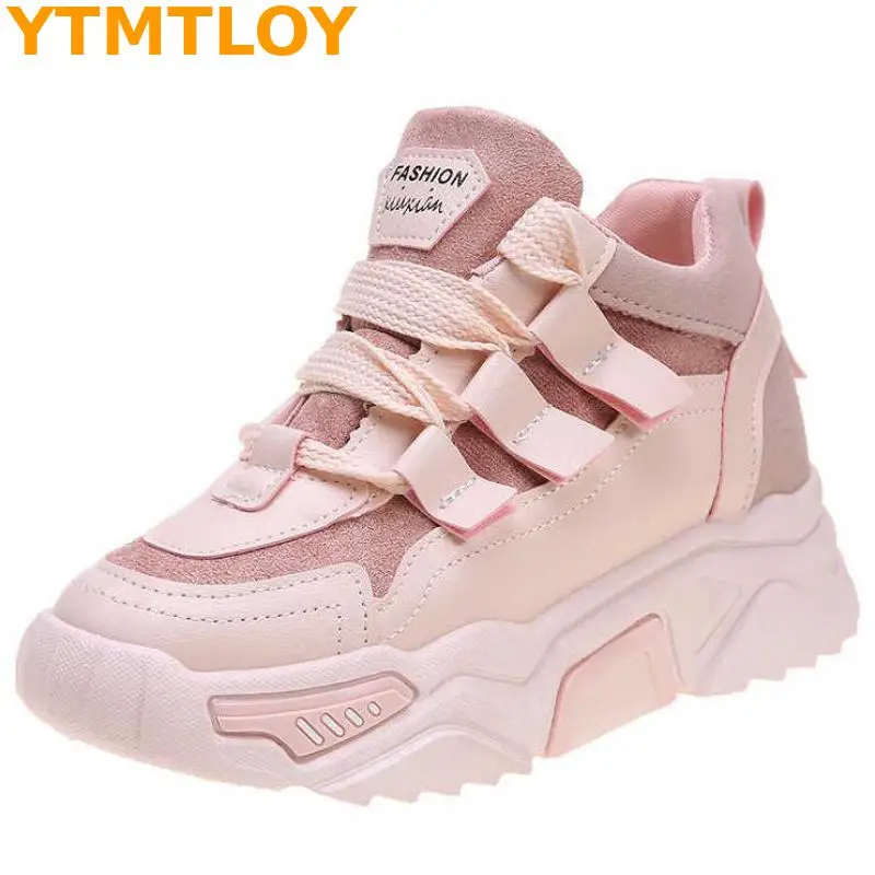 2020 женская обувь Весенняя повседневная с толстыми подошвами Модная на высоком