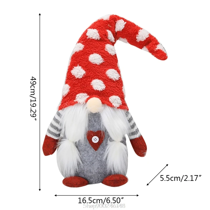 

Christmas Elf Decoration Handmade Plush Gnome Swedish Tomte Doll Toy Ornaments Gifts S19 20 Dropship