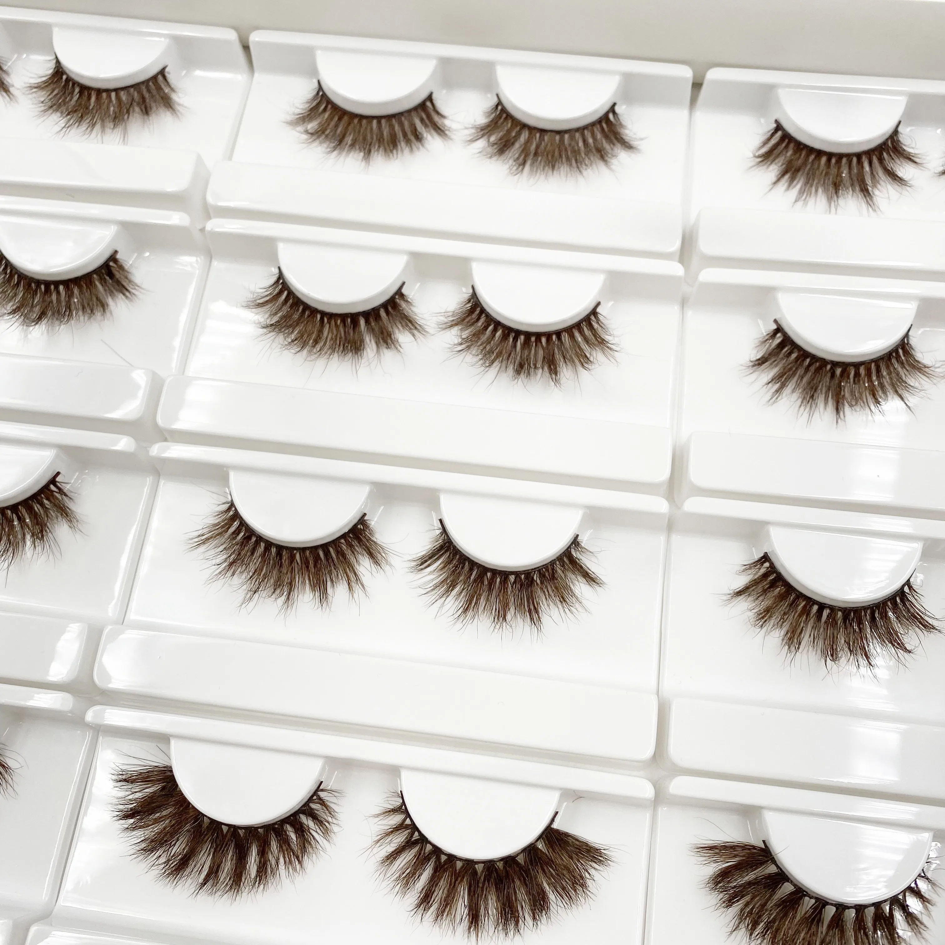 3D Искусственные ресницы коричневые густые Длинные Накладные пушистые для