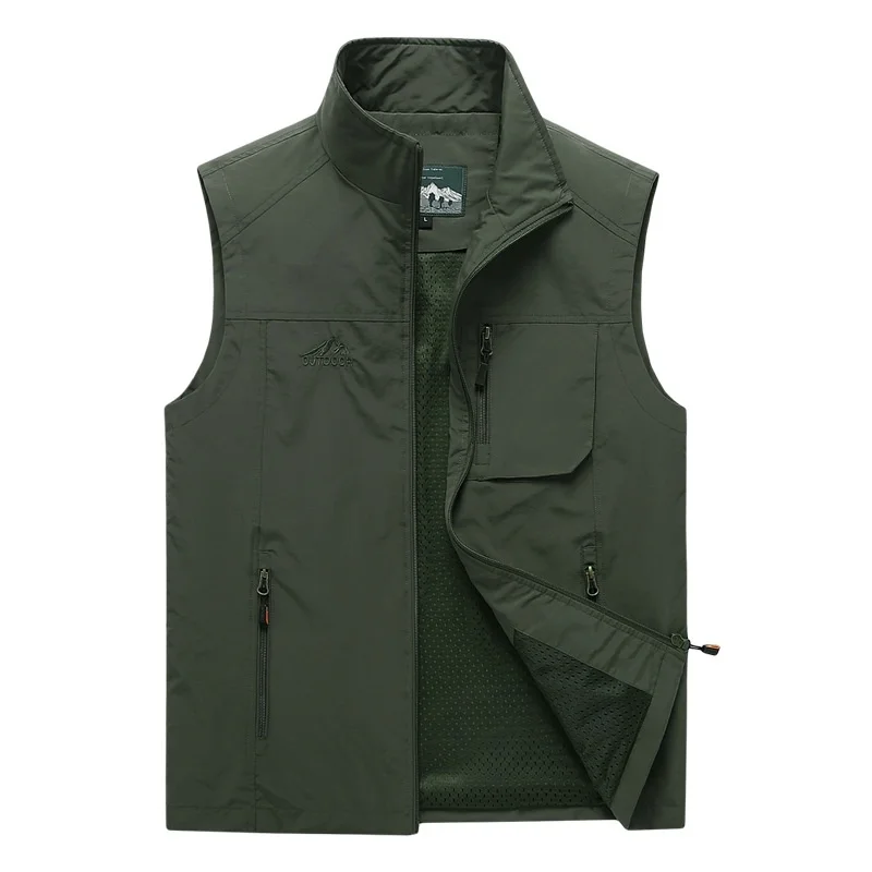 

Spring and summer men's Vest thin large fishing vest mesh photography vest summer quick dry multi pocket shoulder