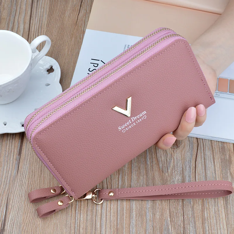 

New Designer Women Clutch bag Purse Leather Large Wallets Bags Female Clutch Card Holder bag For Ladies Bolsa Feminina
