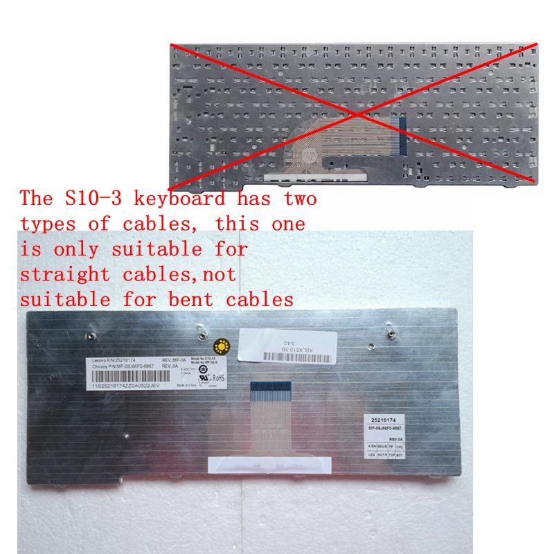 GZEELE UI белая новая английская заменяемая Клавиатура для ноутбука Lenovo S10-3 S100 |