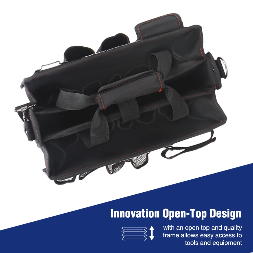 

WORKPRO 600D Shoulder Tool Bag with Center Tray Waterproof Tool Kits Bags With Multi-Pockets for Electrican Bags Tool Organizer