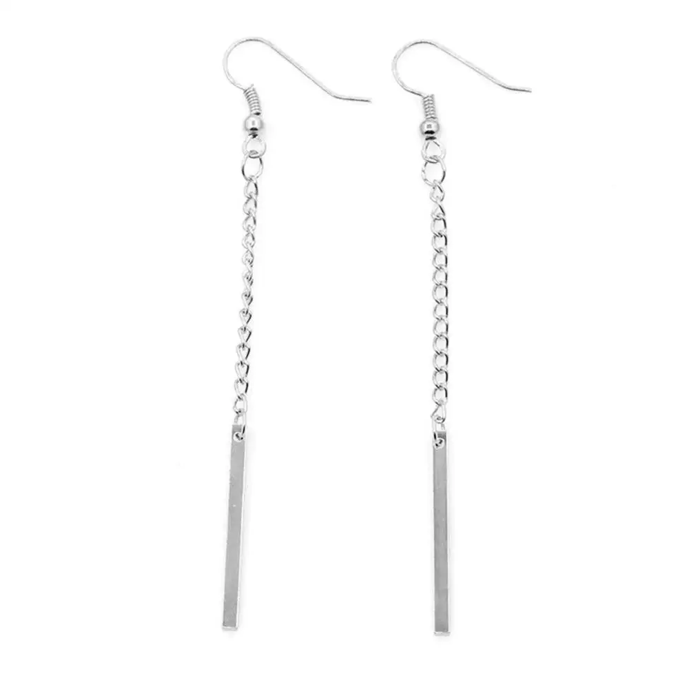 Серьги в стиле панк из цинкового сплава Популярные Простые Длинные серьги крючки