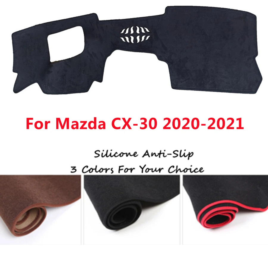

Супермягкий Противоскользящий чехол на приборную панель автомобиля для Mazda CX-30 (2020-2021 года), автомобильный коврик для приборной панели, защи...