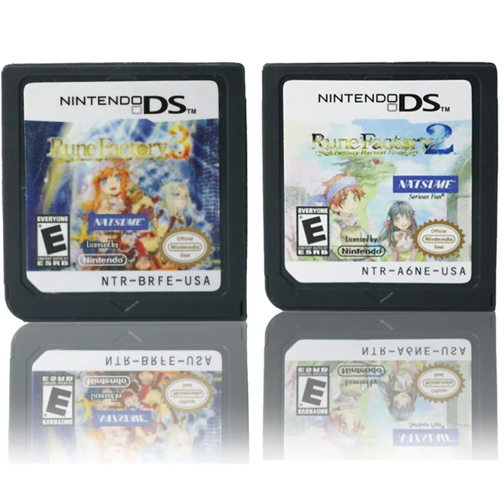 NEW Rune Factory 2 3 A Fantasy Harvest Moon Version Games английская версия идеальная работа для DS NDSL |