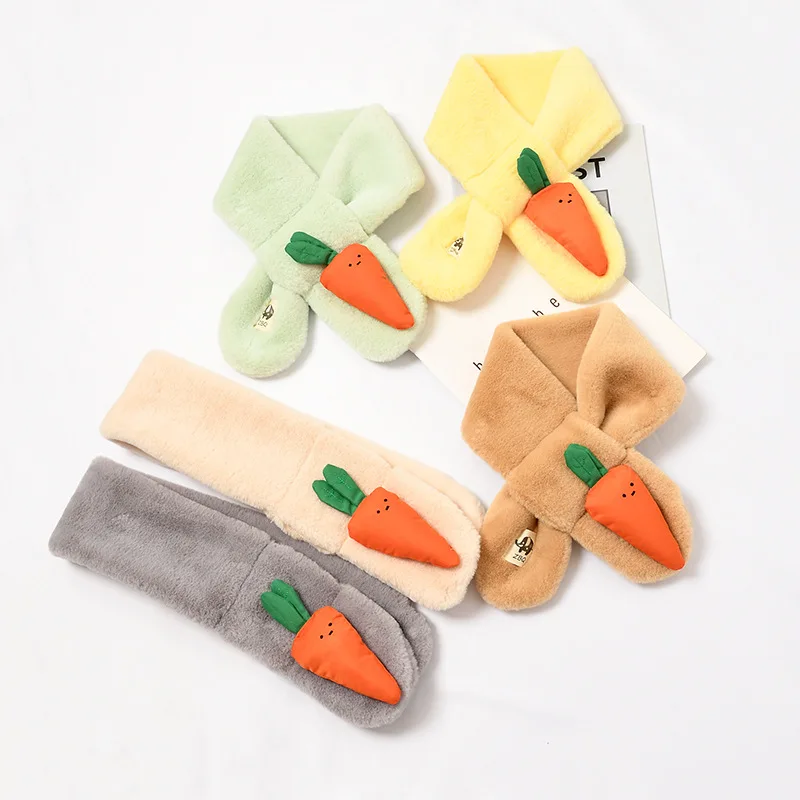 

Children's Small Scarf Baby Autumn and Winter Warm Woolen Fake Collars for Boys and Girls Neck Guard Bibs Child False Collars